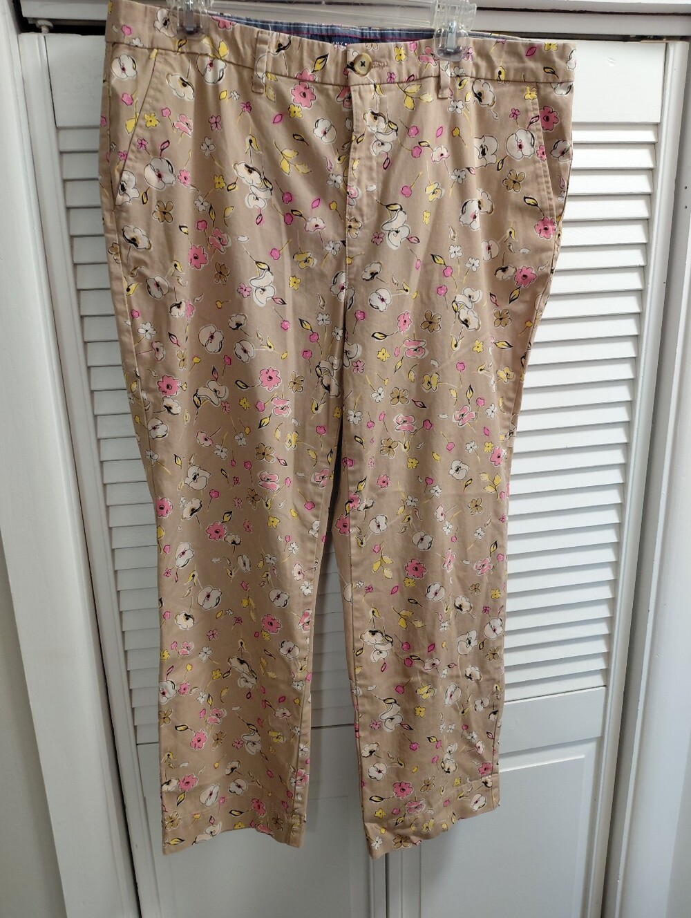 Tommy Hilfiger Beige Chinos With Floral Pattern